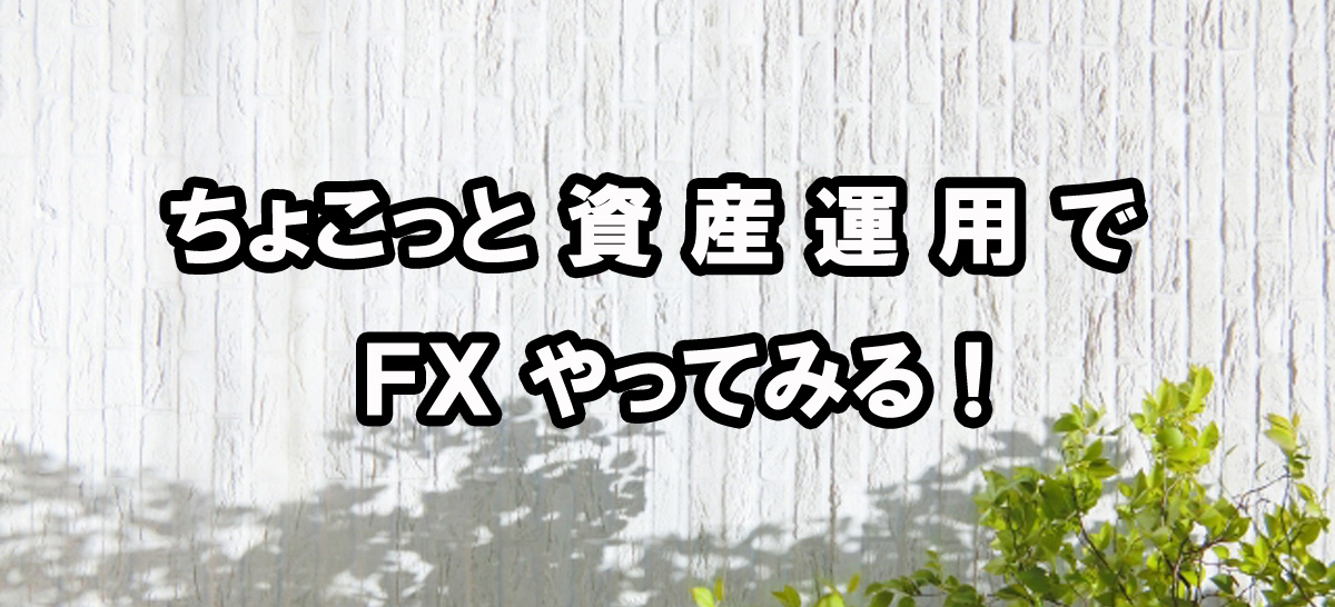 ちょこっと資産運用でＦＸやってみる！